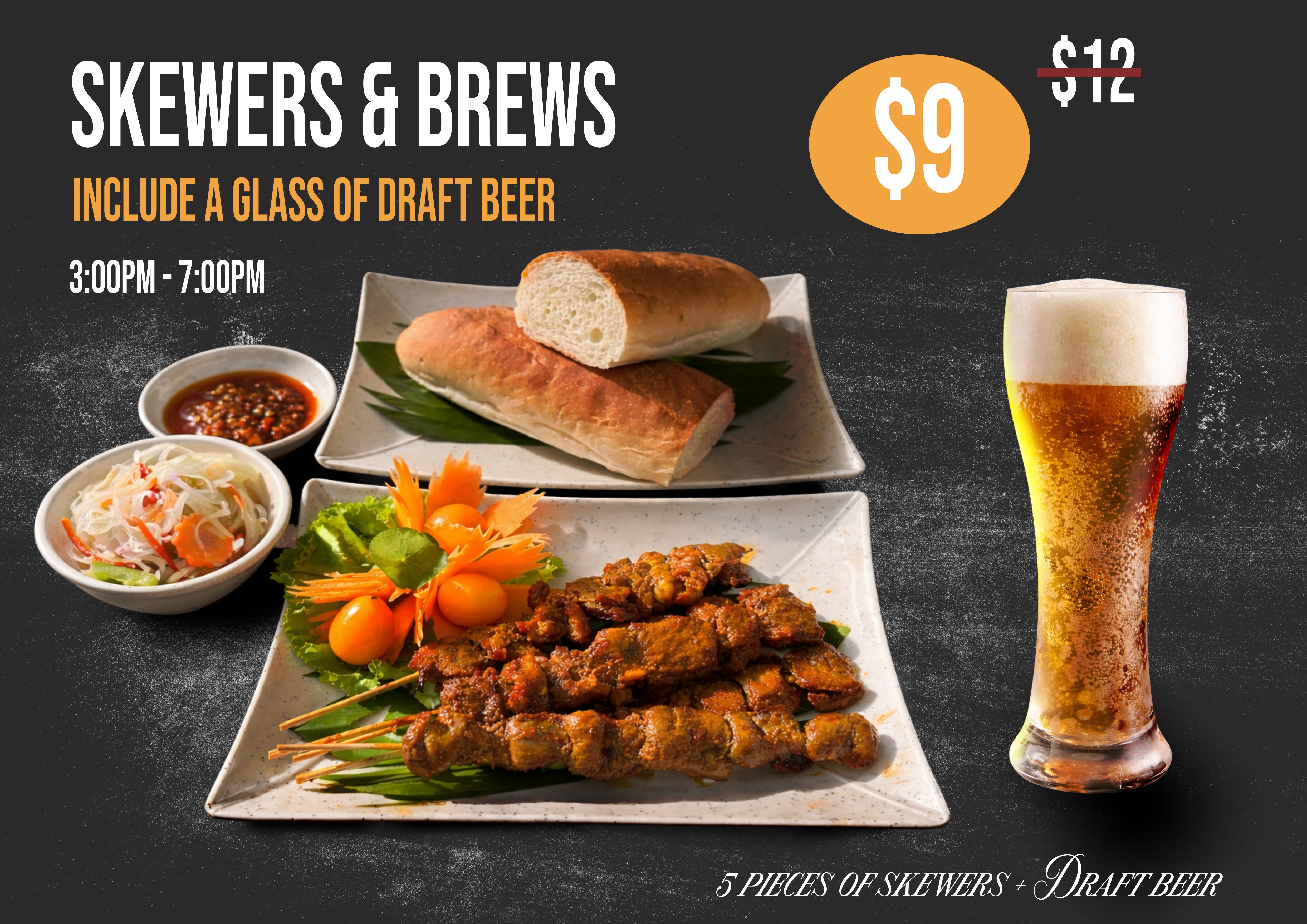 Skewers & Brews Happy Hour